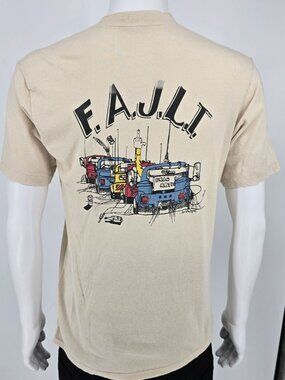 Thrashed Vintage 1970s Diamond Head Tee's F.A.J.L.T. Back Graphic T-Shirt (M)